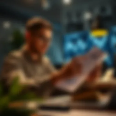 Person analyzing savings strategies