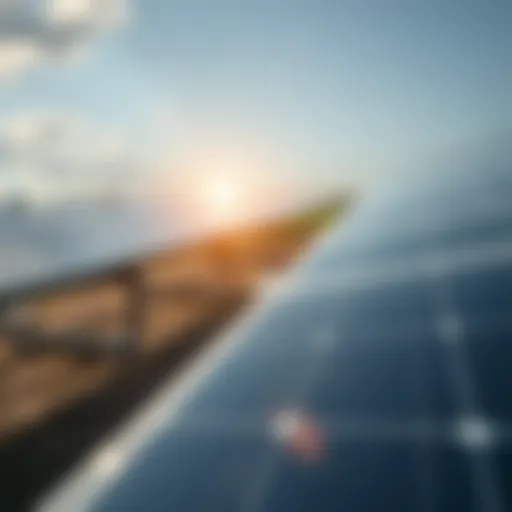 Solar panels harnessing sunlight for energy