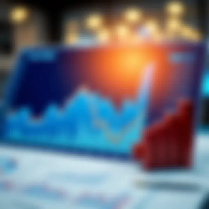 Graph illustrating financial trends