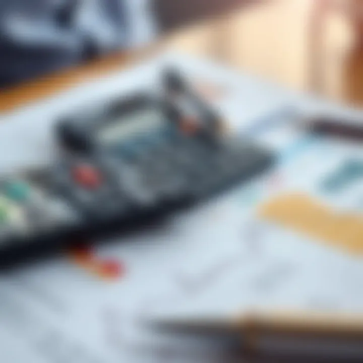 Analyzing Financial Options Close-up of financial documents and calculators for investment analysis