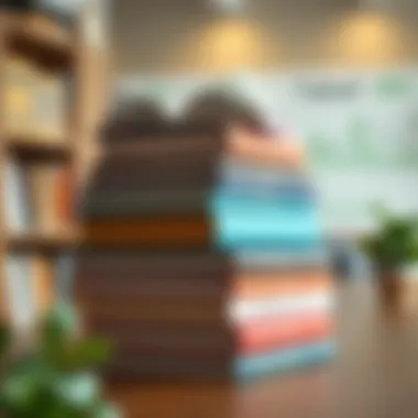 Essential Financial Literature A stack of financial books on investing