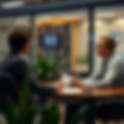 A financial advisor conducting a meeting with a client to discuss investment strategies.