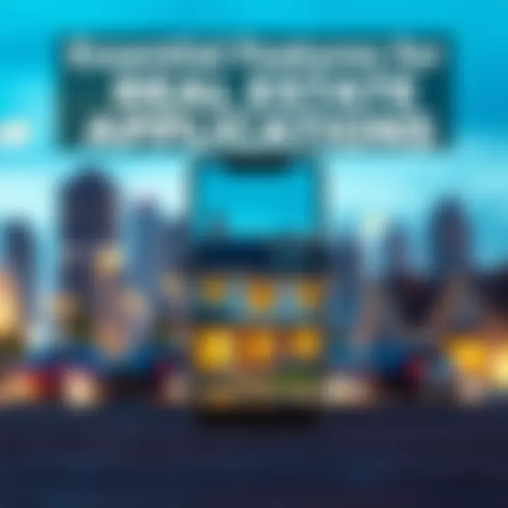 Essential Features for Real Estate Applications Illustration highlighting key features of a real estate app