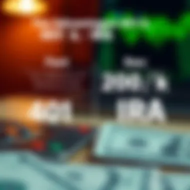 Visual representation of tax benefits for retirement accounts