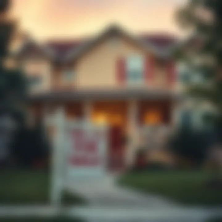 Visualizing Future Possibilities A beautiful home with a 'For Sale' sign in front