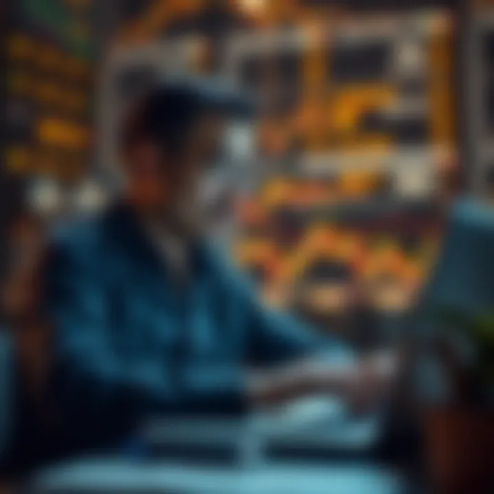 Data Analysis in Stock Investment A person analyzing data on a laptop
