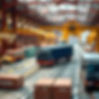 Illustration of Ex Works trade incoterm concept