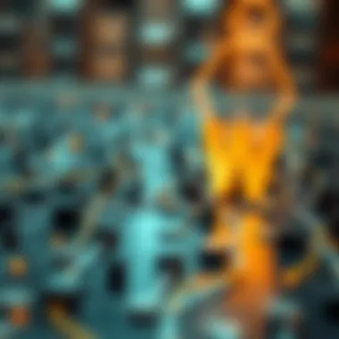 Visual representation of challenges in blockchain implementation