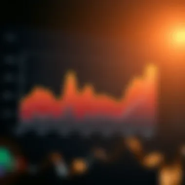 Graph showing growth trends in blockchain sectors