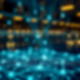 Blockchain network diagram illustrating decentralized connectivity