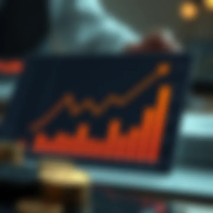 Graph showing cash flow management techniques