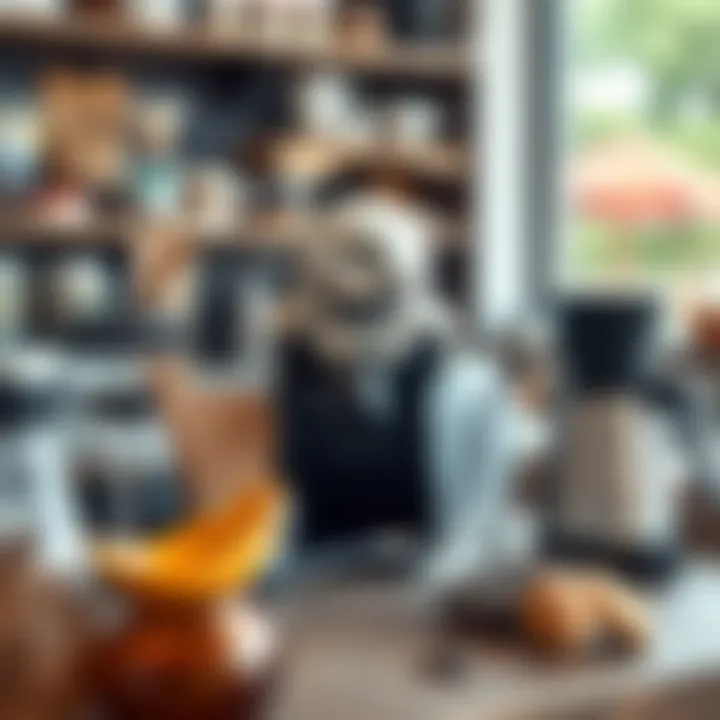 Diverse array of coffee products and equipment