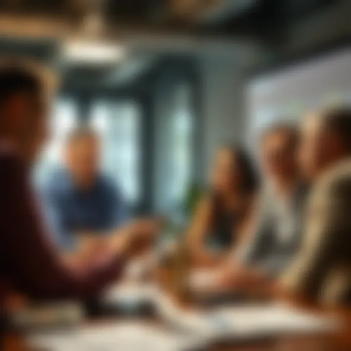 Collaborative Wealth Strategies A diverse group engaged in a brainstorming session