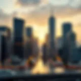 A modern city skyline representing economic growth and opportunity