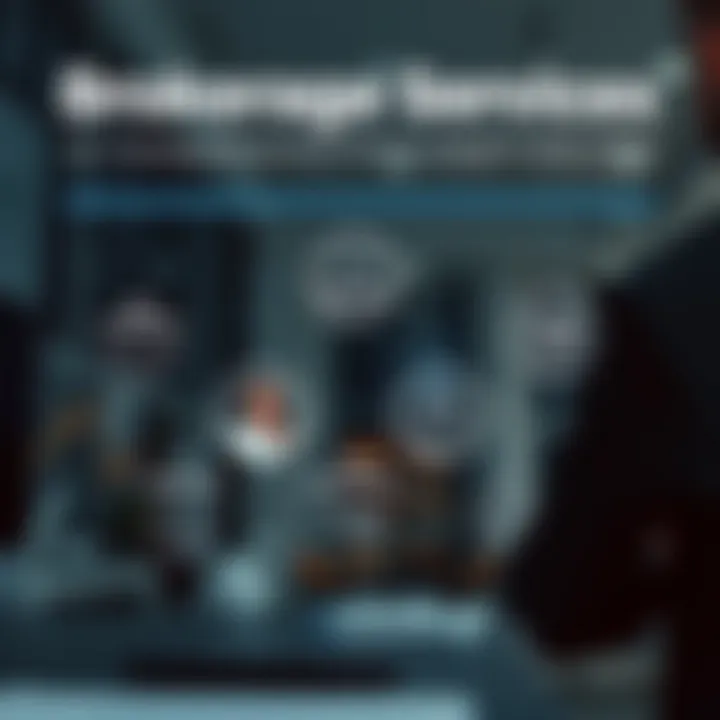 Infographic showcasing various services offered by leading brokers.