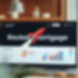 A digital interface showcasing Rocket Mortgage services