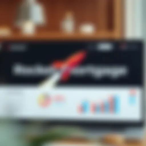 A digital interface showcasing Rocket Mortgage services