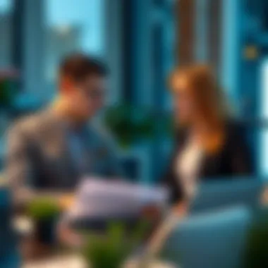 Collaboration Between Small Business Owner and Virtual Accountant Small business owner discussing with virtual accountant