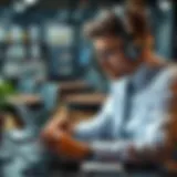 Insightful Financial Review by a Virtual Accountant Virtual accountant reviewing financial data