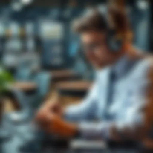 Insightful Financial Review by a Virtual Accountant Virtual accountant reviewing financial data