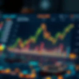 A high-tech cryptocurrency wallet interface showcasing digital assets management