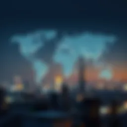 Global map highlighting the largest companies