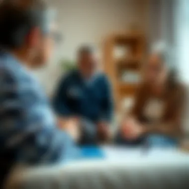 A family discussion indicating the dynamics of healthcare decisions