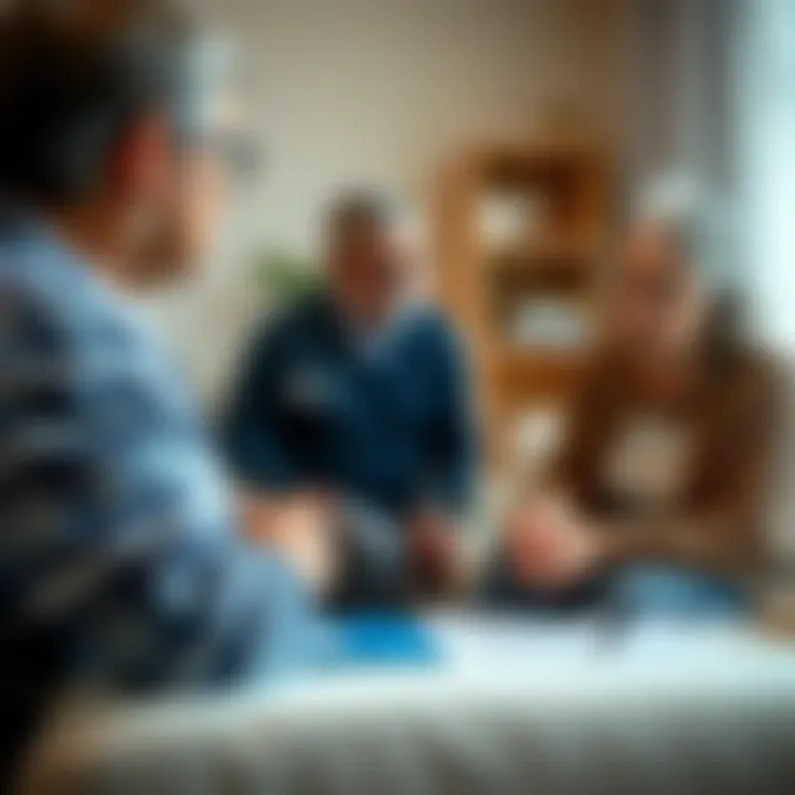 A family discussion indicating the dynamics of healthcare decisions