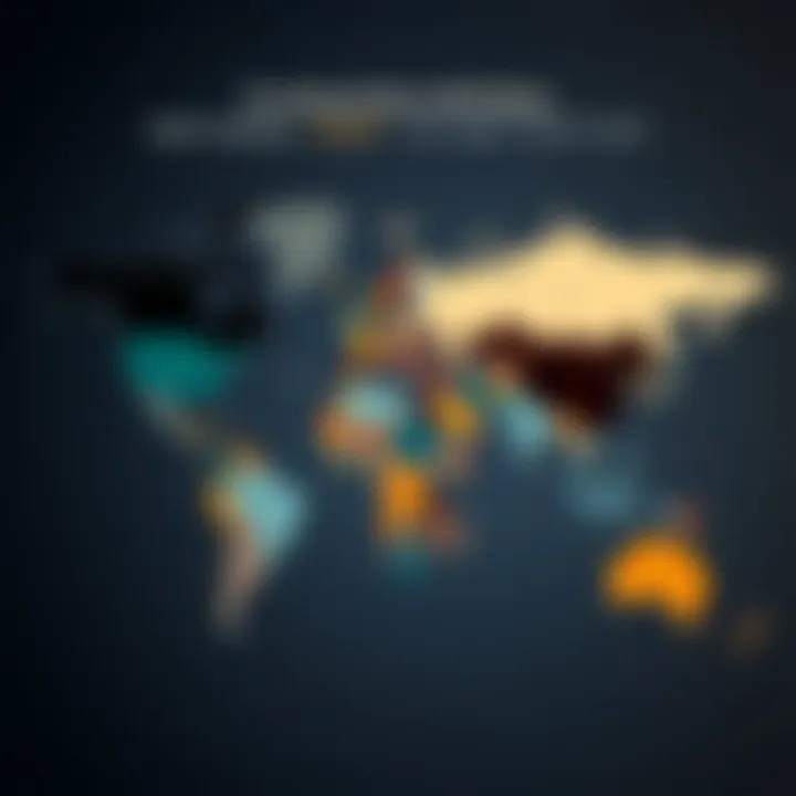 Global Comparison of National Debt to GDP Ratios Map showcasing national debt to GDP ratios across various countries