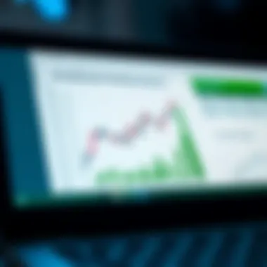 A close-up of a graph in Excel demonstrating investment performance trends