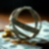 Symbolic representation of financial planning intertwined with insurance policies.