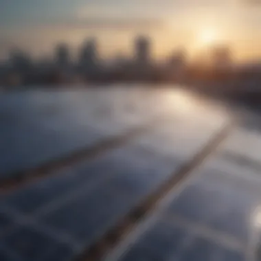 Solar panels on a rooftop