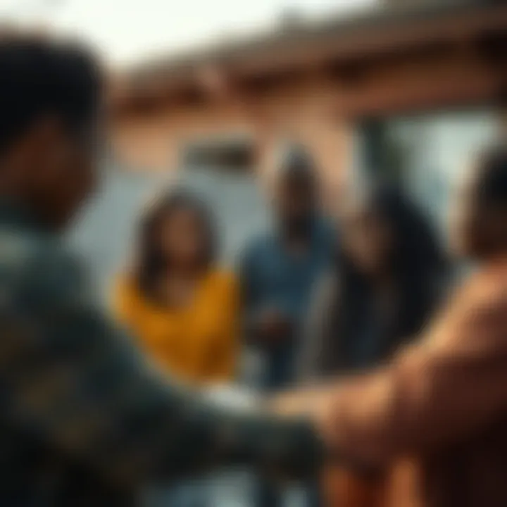 Collaboration for Change A group of individuals collaborating on a neighborhood improvement project.