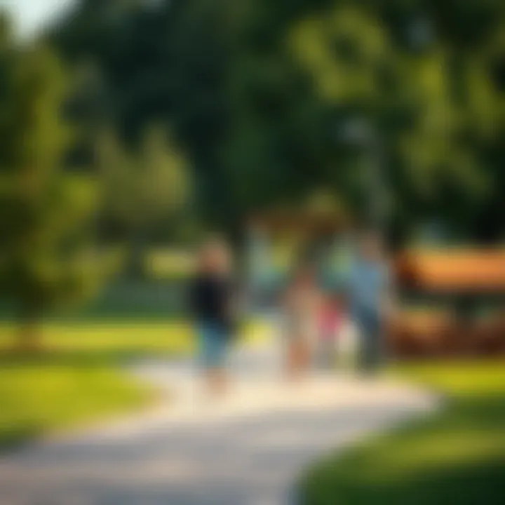 Enhancing Public Spaces A well-maintained public park with families enjoying the outdoors.