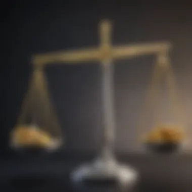 Balancing Wealth: Gold and Silver in Investment An elegant balance scale showing gold and silver representing diversification