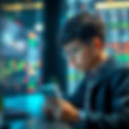 Young investor analyzing stock trends