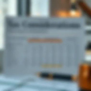 Tax Considerations for Investors Chart detailing tax implications of share sales