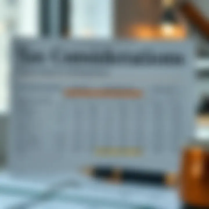 Tax Considerations for Investors Chart detailing tax implications of share sales