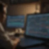 A trader analyzing forex charts on a laptop