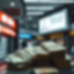 A modern bank branch showcasing foreign currency services