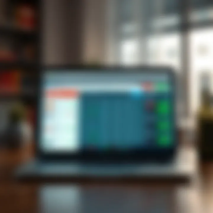 A laptop displaying an online platform for currency transactions