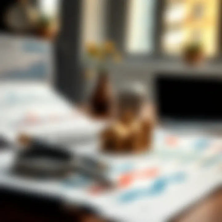 Market Analysis Insights Graphs and charts representing real estate market analysis on a desk
