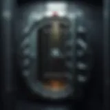 Secure Bank Vault A secure bank vault with steel doors and locks