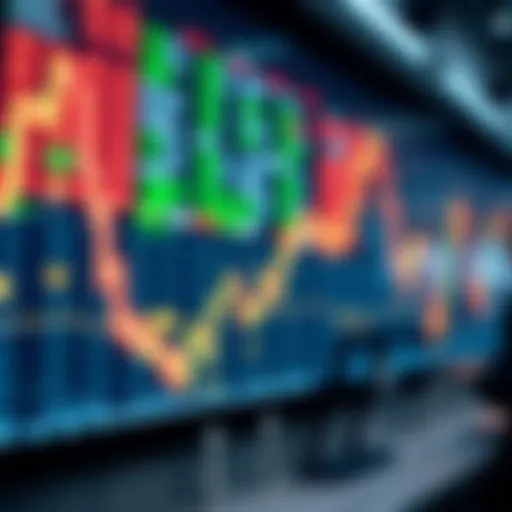 Visual representation of stock market fluctuations