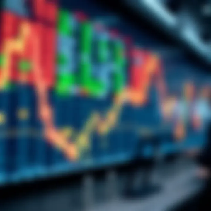 Visual representation of stock market fluctuations