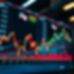 Visual representation of stock market trends