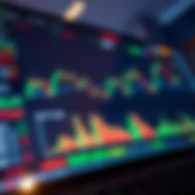 A stock market dashboard displaying various short-term stock trends.