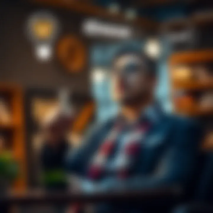 An entrepreneur brainstorming innovative ideas