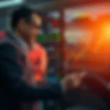 A mentor guiding a trader through a complex financial chart