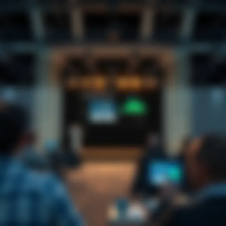 Presentation setup for a corporate roadshow